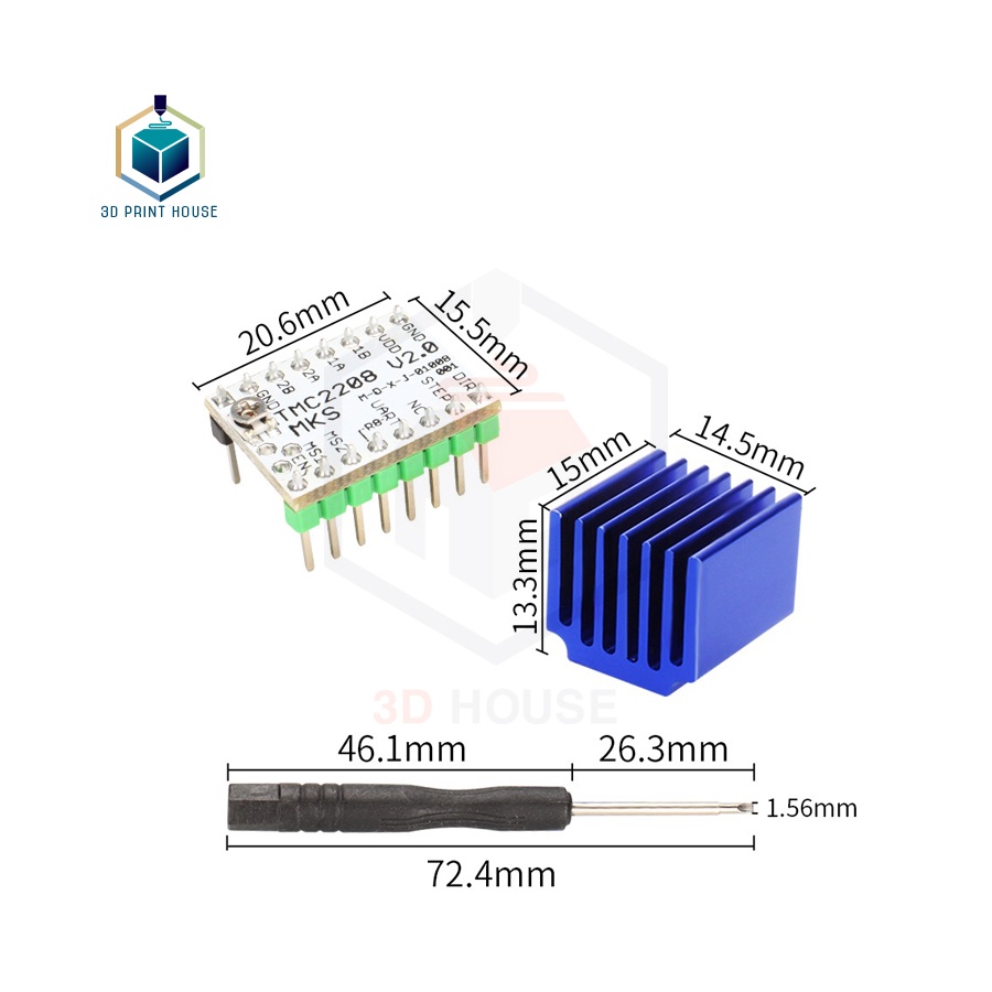 Driver Điều Khiển Động Cơ Bước TMC 2208 Máy In 3D