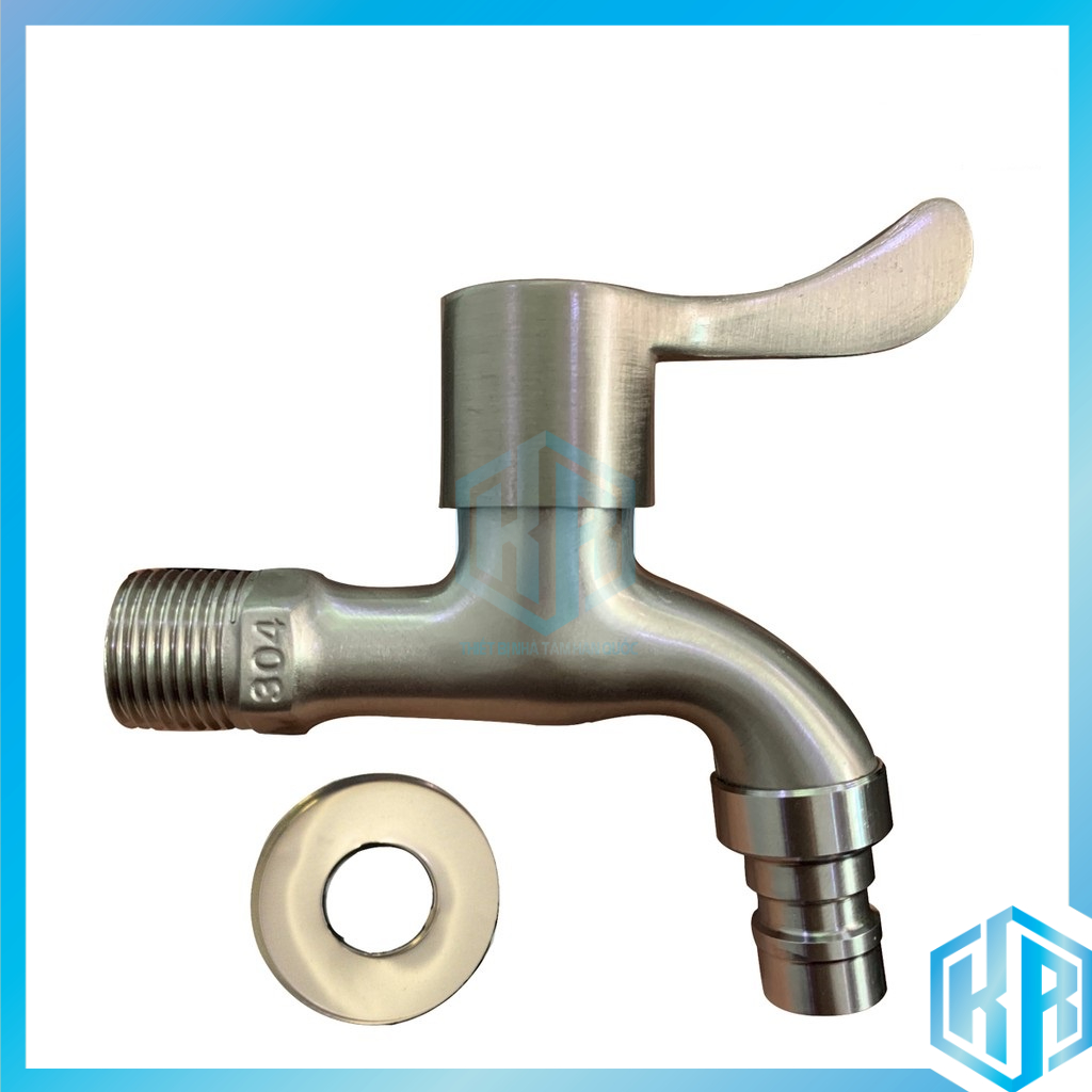 Vòi nước, vòi hồ, vòi máy giặt bằng INOX 304 cao cấp , siêu bền bỉ, không gỉ - QM0022