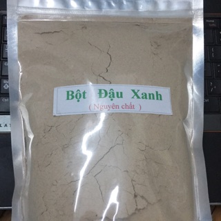 Bột đậu xanh ( rửa sạch phơi khô rang chín và xay mịn )