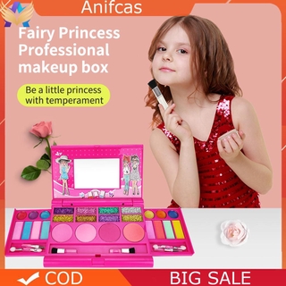 Anifcas Pretend Play Kid Make Up Toys Set Safety Non-toxic Kit for Girls Cosmetic