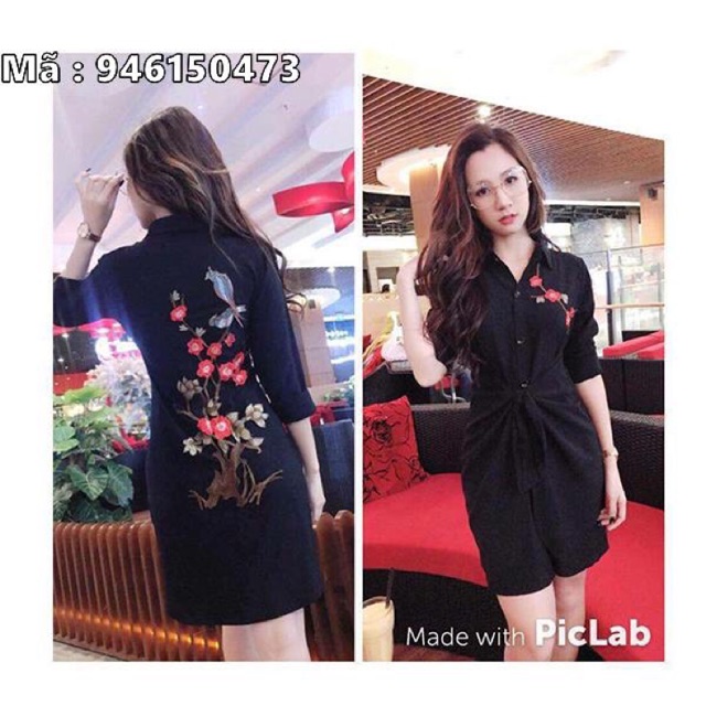 ĐẦM SƠ MI IN HOA NY150104