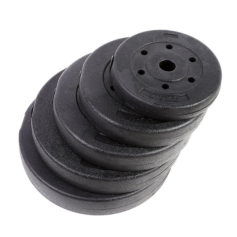 Bộ 2 Tạ bánh nhựa đen 10kg phi 27