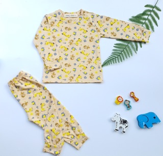 Bộ cotton Minky cạp cao cho bé ( kèm túi zip xịn )
