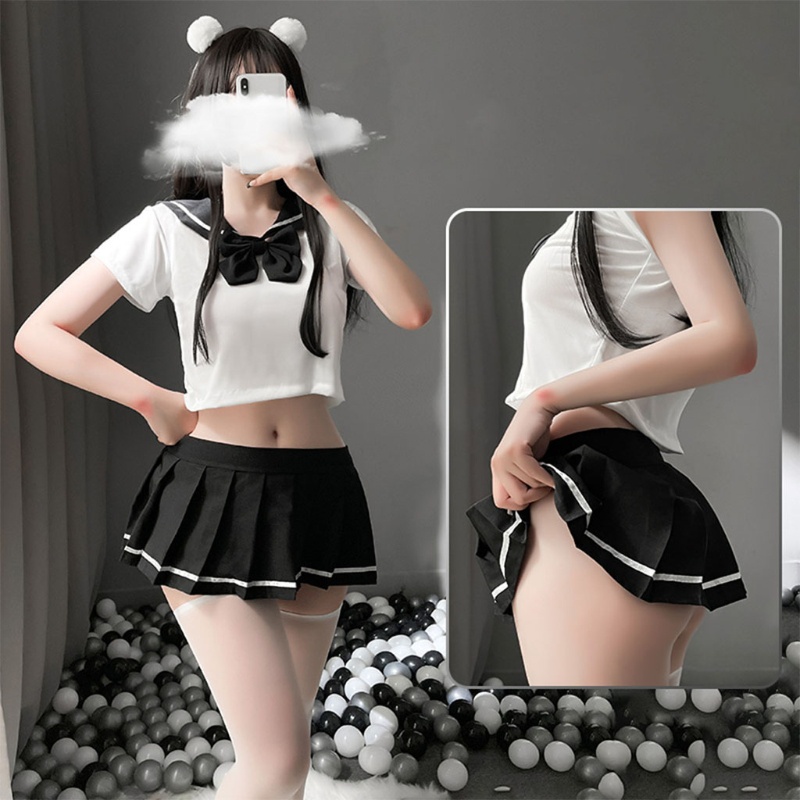 Bộ Đồng Phục Học Sinh Hóa Trang Lolita Gợi Cảm Phong Cách Nhật Bản