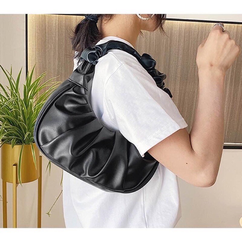 Túi kẹp nách xếp ly da mềm quai nhún, túi xách nữ đẹp thời trang hàn quốc bán chạy 2021 | BigBuy360 - bigbuy360.vn