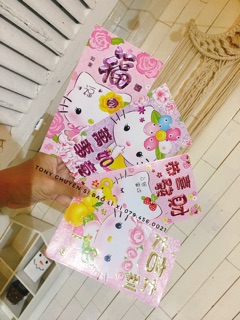 Bao lì xì Hello Kitty hồng