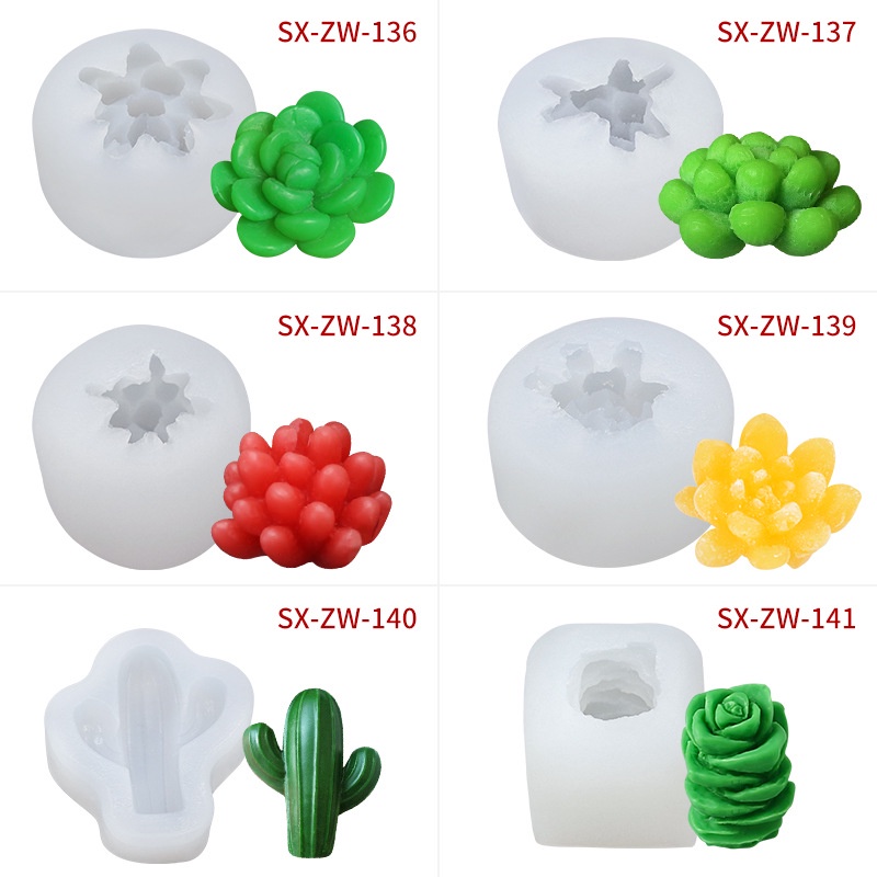 Khuôn Silicone Tạo Hình Làm Xà Phòng Hình Cây Xương Rồng DIY
