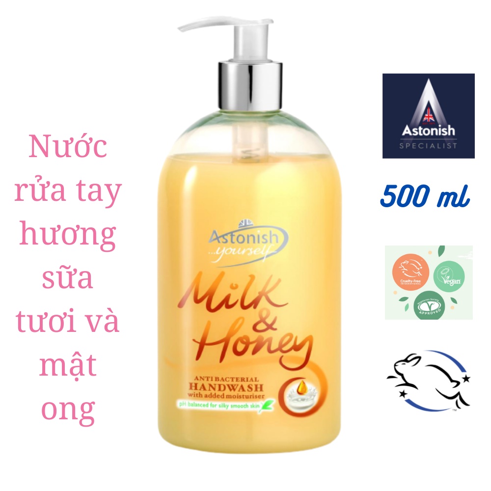 Nước rửa tay Sữa tươi và Mật ong Astonish C4550 (500ml)