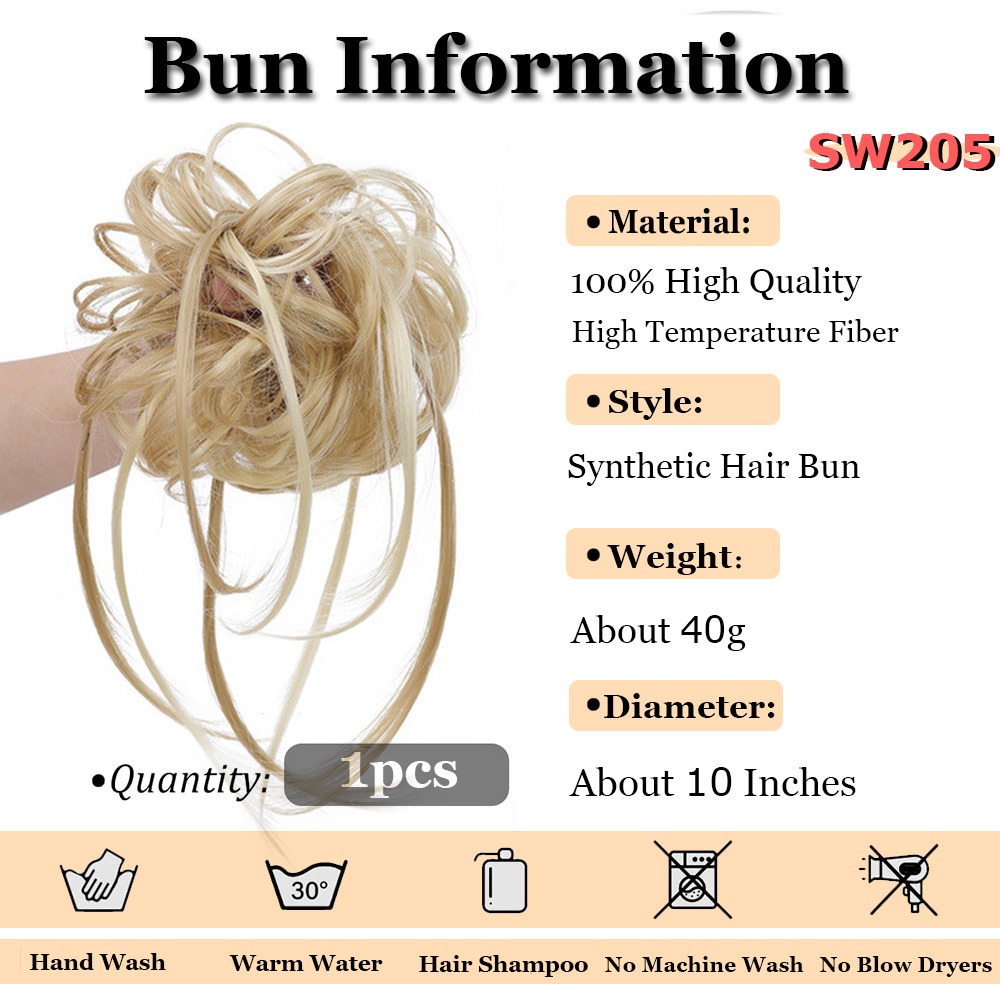 Búi Tóc Giả Xoăn Bằng Sợi Tổng Hợp Dành Cho Nữ