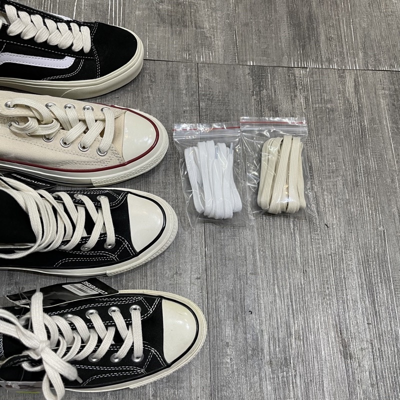 Dây giày converse chính hãng màu kem dài 120cm-160cm cho converse