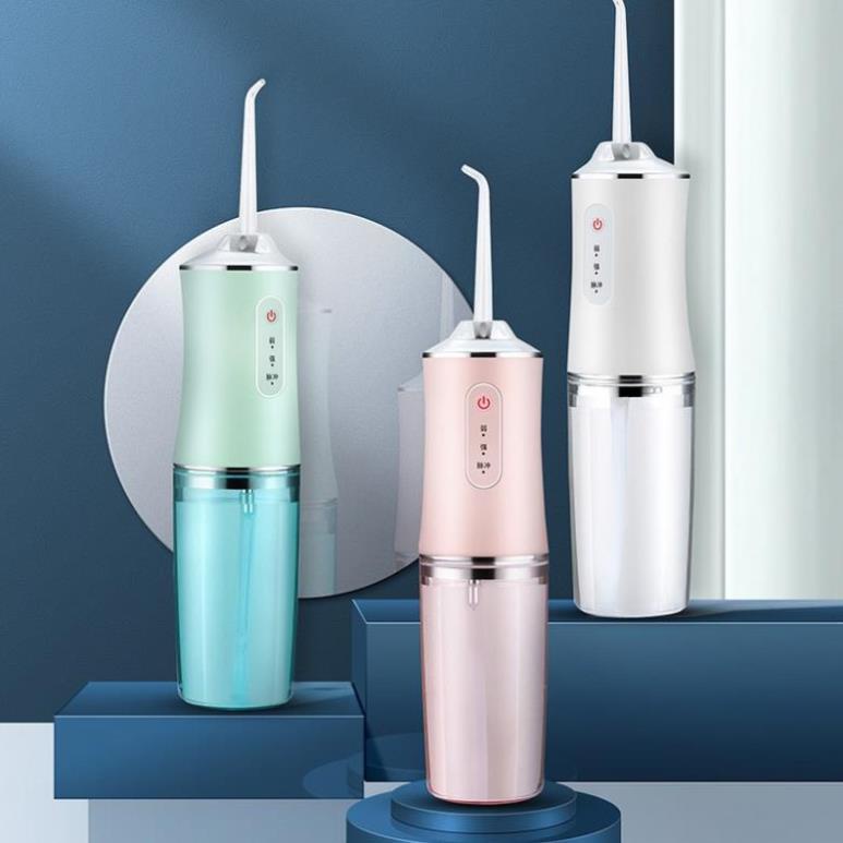 Tăm nước. Máy Tăm Nước Cầm Tay.Tăm Nước Vệ Sinh Răng Miệng Oral irrigator - Sạc USB, Chống Nước, Công nghệ Châu Âu