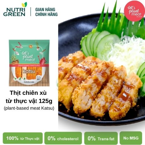 Thịt chay chiên xù cao cấp từ thịt thực vật bổ sung protein thực vật và dinh dưỡng cho người ăn chay NutrigreenFood 125g