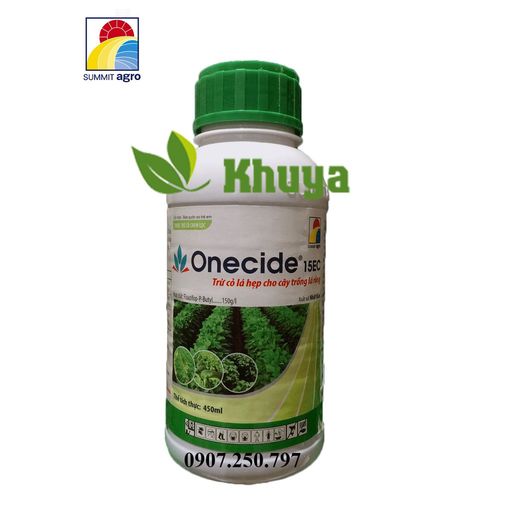 Thuốc trừ cỏ chọn lọc Onecide 15EC 450ml Diệt cỏ trong rau màu Tặng kèm phụ trợ