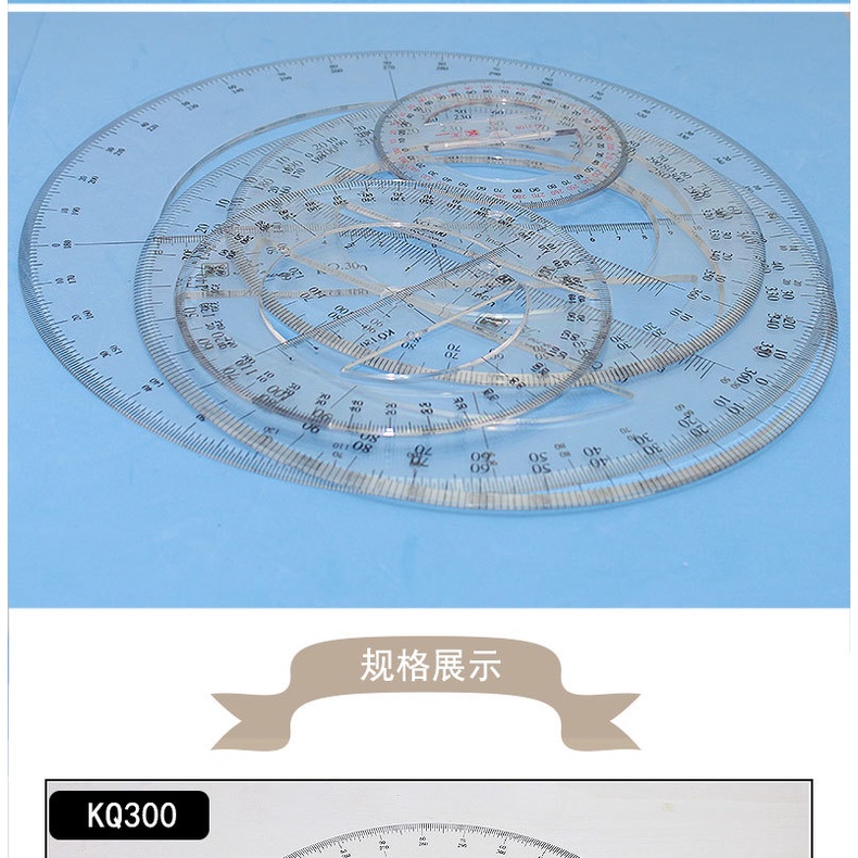 Thước Đo Góc 360 Độ Bằng Nhựa Trong Suốt Tiện Dụng Cho Học Sinh / Nhân Viên Văn Phòng