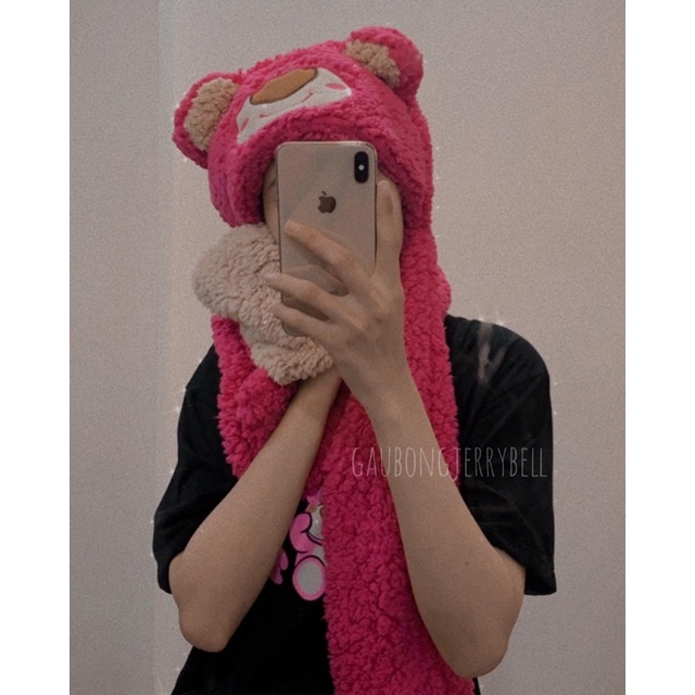 Mũ bông hình gấu bông Lotso mềm xinh