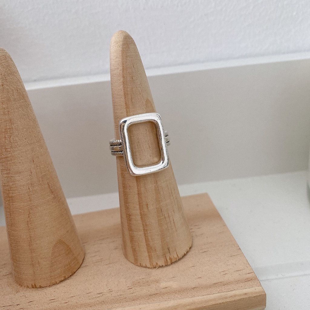 Set Nhẫn Bạc Thiết Kế Gợn Sóng Độc Đáo Cho Nữ