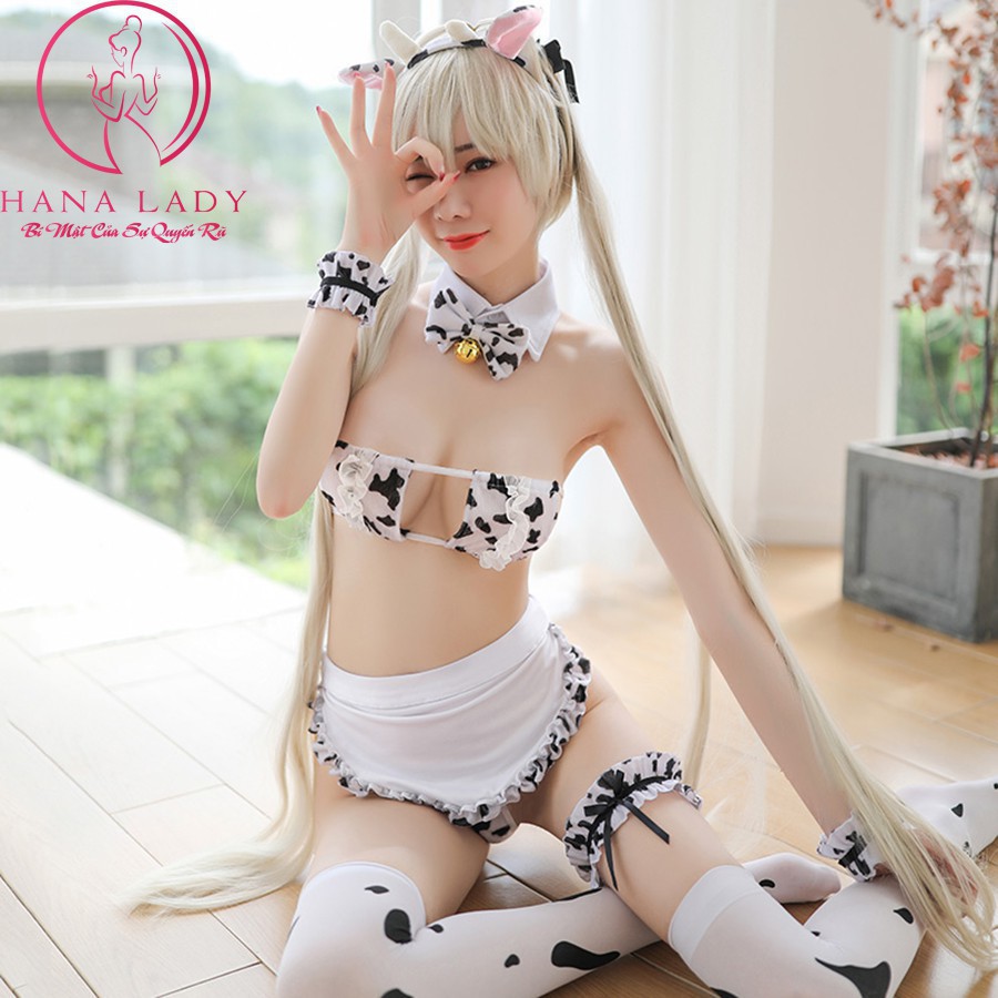 Cosplay sexy bò sữa, đồ ngủ costume quyến rũ gợi cảm CP247