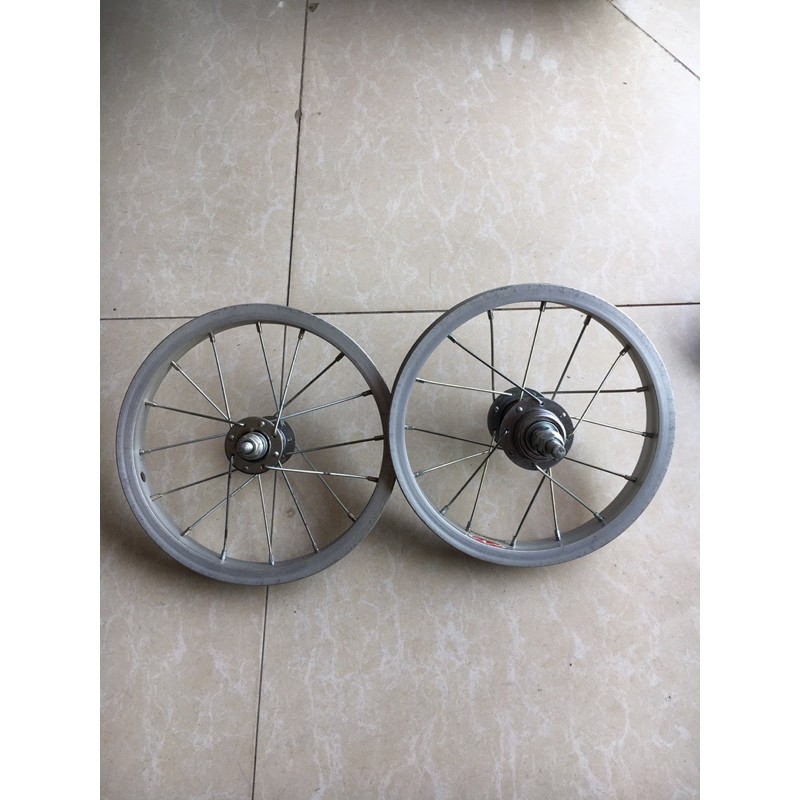 Vành xe đạp trẻ em 12inch nhôm đan sẵn nan hoa
