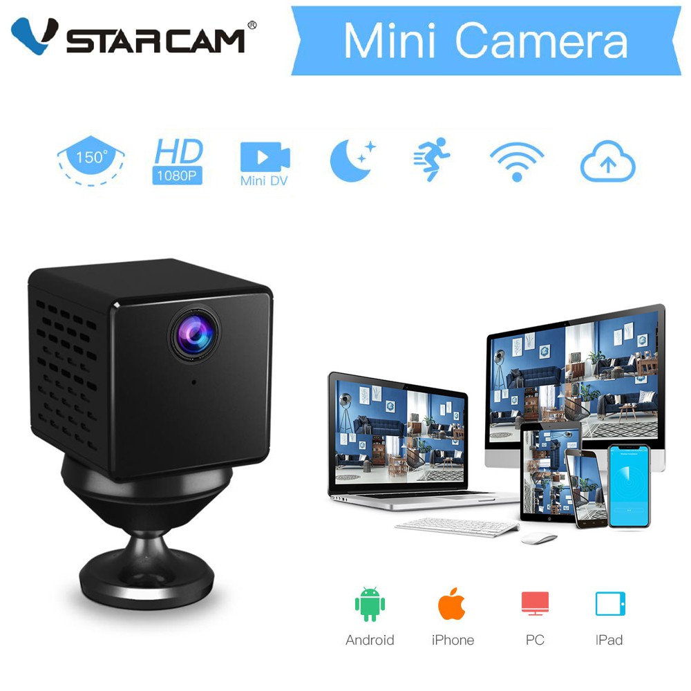 Camera IP mini Vstarcam C90S 2.0M Full HD 1080P WiFi Siêu nhỏ gọn, Hồng ngoại ban đêm, Góc rộng 150 độ Bảo hành 12 tháng | BigBuy360 - bigbuy360.vn