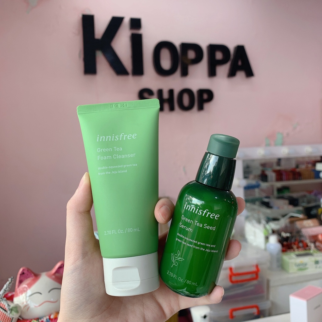 Bộ cấp ẩm trà xanh innisfree Green Tea Seed Serum Special Gift Set