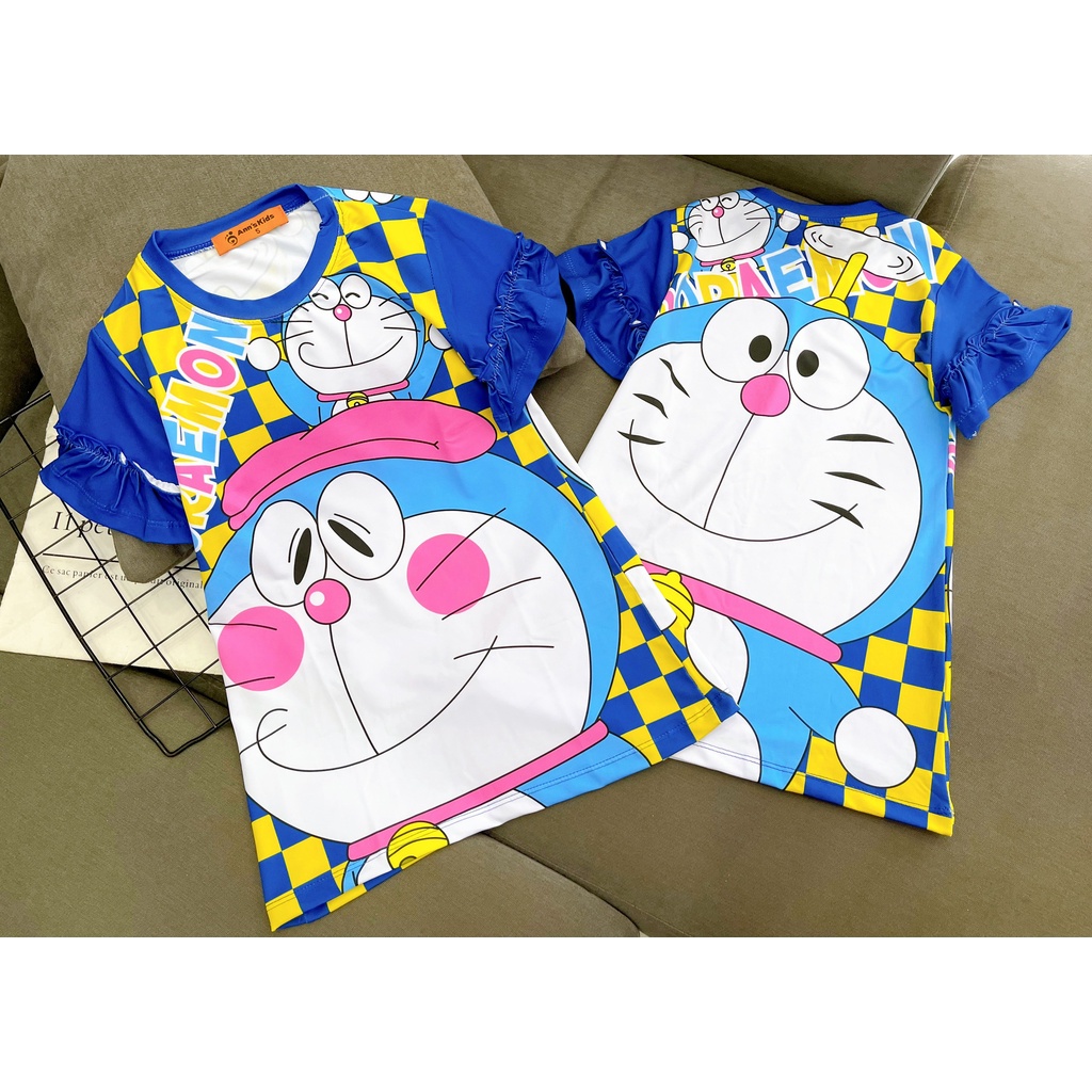 Váy Bé Gái 9-43 Kg Thun Lạnh 3D Bộ Váy Đầm Trẻ Em Cho Bé 1-14 Tuổi In Hoạt Hình Hot Trend Siêu Yêu Homie Kids