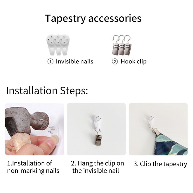 Thảm treo tường họa tiết hoạt hình phong cách Bắc Âu xinh xắn