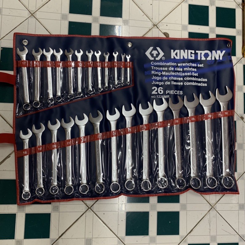 [nháp] Bộ cờ lê-tròng vòm miệng 26 cây [CHÍNH HÃNG] KINGTONY 1226MR