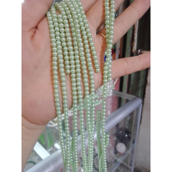 Chuỗi dây ngọc trai nhựa 5li phân loại hạt đẹp nặng mượt làm trang sức