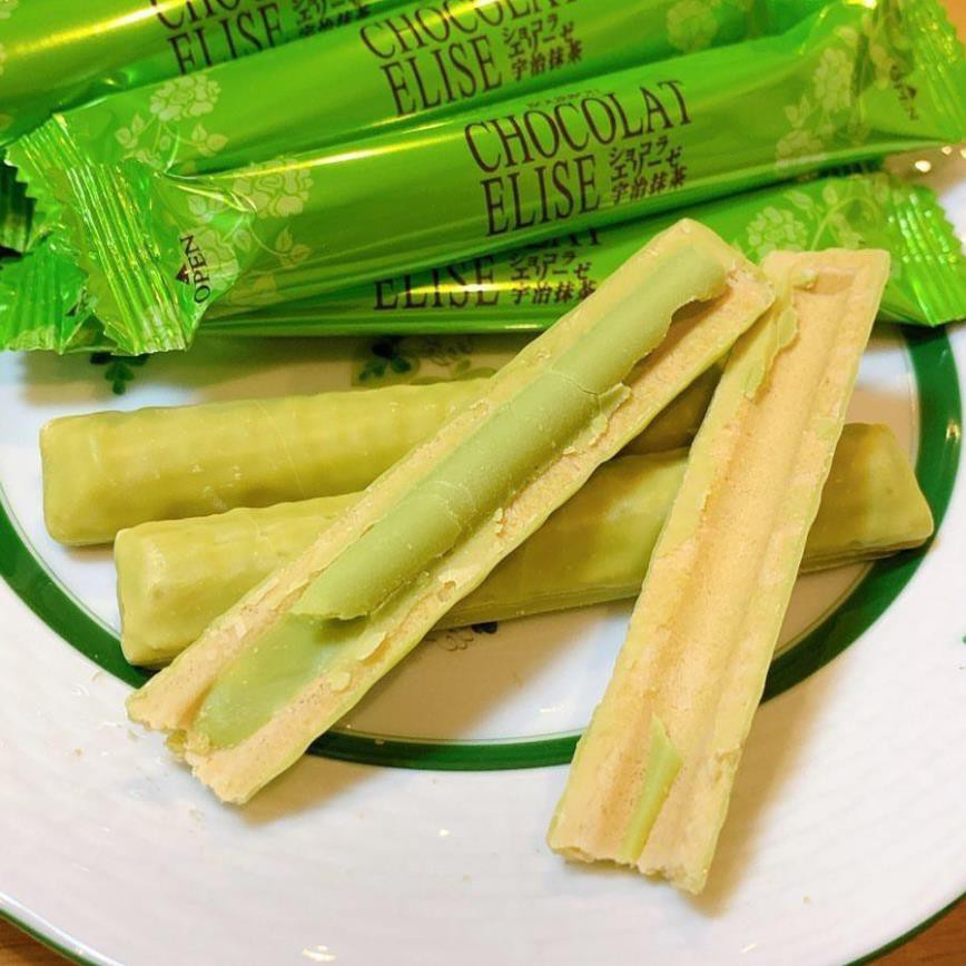 Bánh quế Bourbon phủ socola trà xanh Elise Uji Matcha 129g