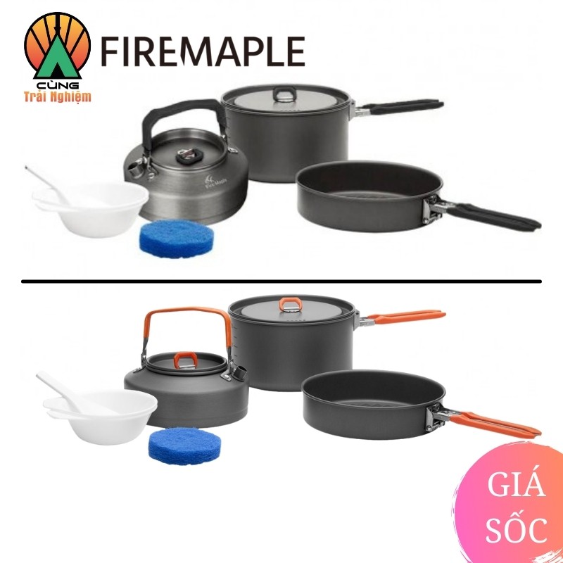 [CHÍNH HÃNG] COMBO Nồi Chảo Nấu Ăn 3 Trong 1 Tiện Lợi Chuyên Dụng Dã Ngoại Fire Maple Gọn Nhẹ FEAST 2