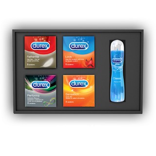 Bộ sản phẩm Durex Red phiên bản giới hạn (4 hộp bao cao su 3 bao/hộp + 1 gel bôi trơn 50ml)