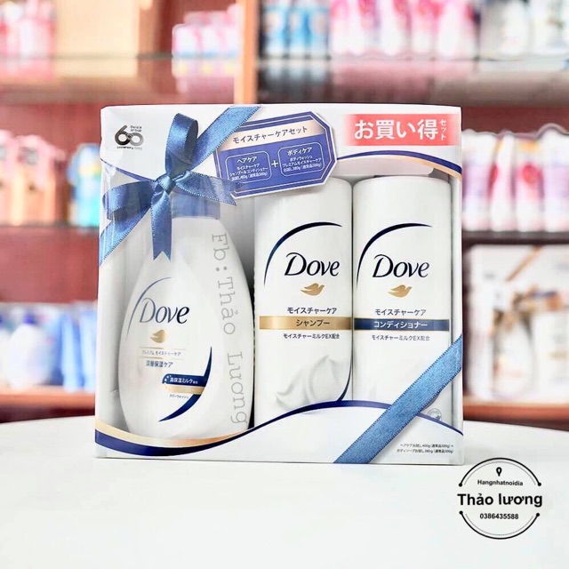 SET 3 DẦU GỘI- XẢ- SỮA TẮM DOVE