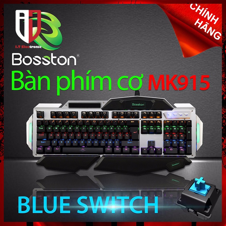 Bàn Phím Cơ Máy Vi Tính Laptop Gaming Chính Hãng BOSTON 915 Có Dây Chuyên Game Đèn Led