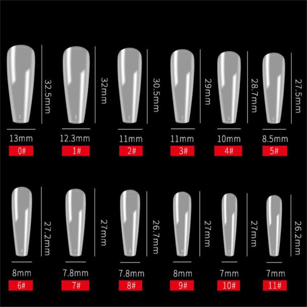 [Hàng mới về] Set 120 móng tay giả bằng acrylic trong suốt dùng trang trí diy màu sắc