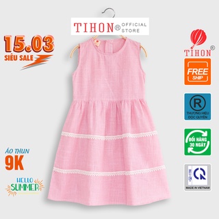 Váy Trẻ Em TIHON Chất Thô Đũi Siêu Thoáng Thời Trang Cho Bé Gái VT02-1157