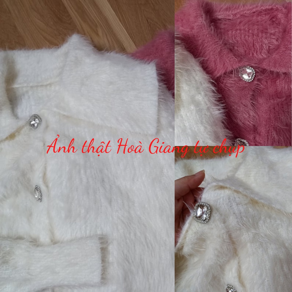 [Có sẵn] [Có ảnh video thật] Áo len lông thỏ áo cardigan tiểu thư sang chảnh A204 | BigBuy360 - bigbuy360.vn