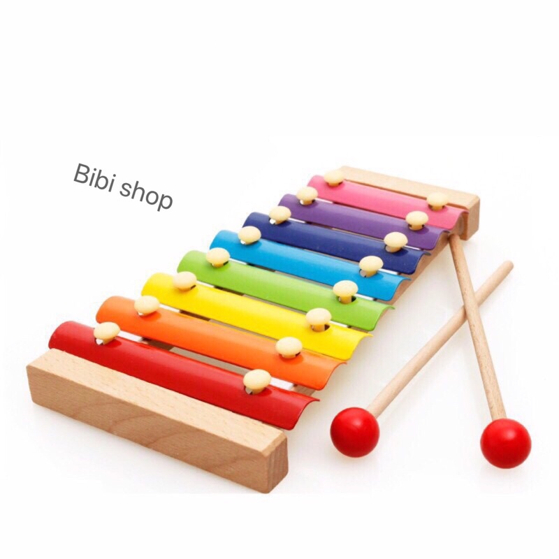 Đồ Chơi Gỗ Nhạc Cụ Đàn Gõ Xylophone 8 Thanh Cho Bé