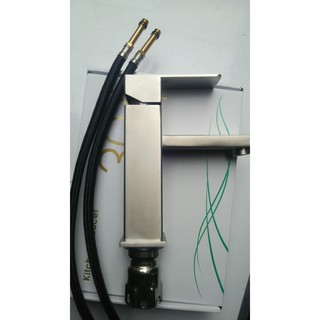 vòi lavabo vuông inox 304