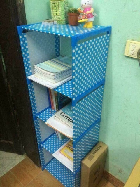 Kệ sách 4 tầng hoa văn siêu tiện dụng