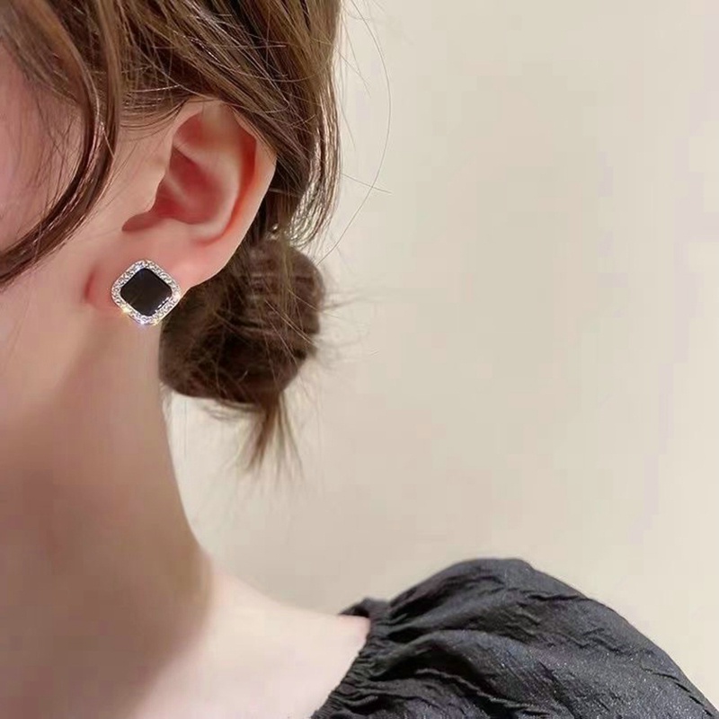 Bông Tai Mạ Bạc 925 Hình Hoa Đính Ngọc Trai Đơn Giản Thời Trang Phong Cách Hàn Quốc