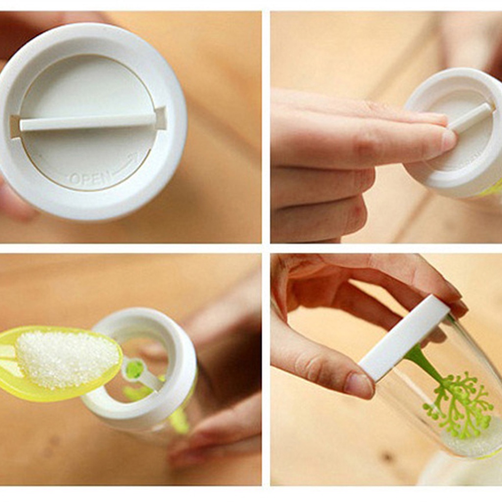 ♥ Oxygen072 4 cái Hộp đựng gia vị Thiết kế sáng tạo dễ thương Máy lắc Bình nhà bếp Bộ cho đình