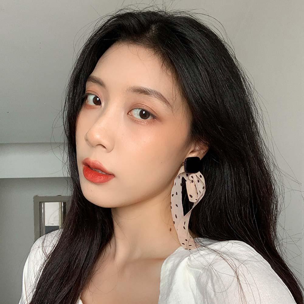 JARRED Bông Tai Nơ Họa Tiết Chấm Bi Thời Trang