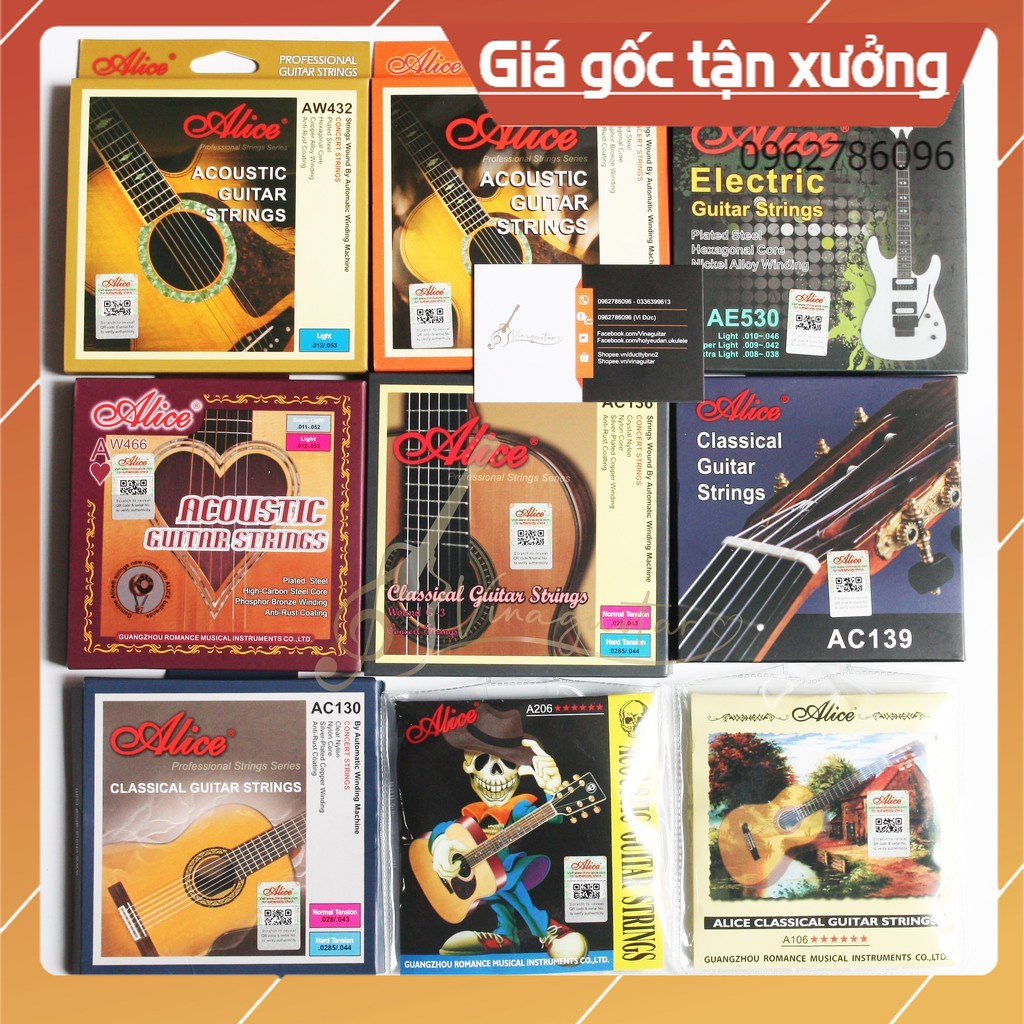 Dây đàn Guitar Alice Các Mã Chính Hãng - NMH Music Phân Phối Chính Hãng