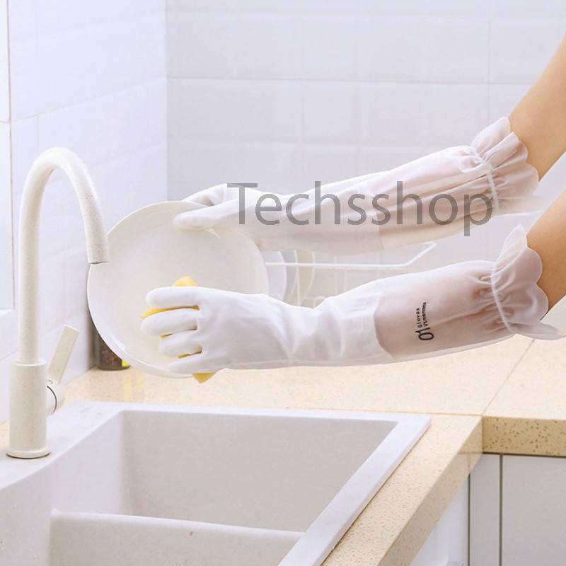 Găng Tay Vệ Sinh Bảo Vệ Tay Siêu Dày Loại Dài 45cm - Dụng Cụ Vệ Sinh, Giặt Giũ Quần Áo Tiện Lợi