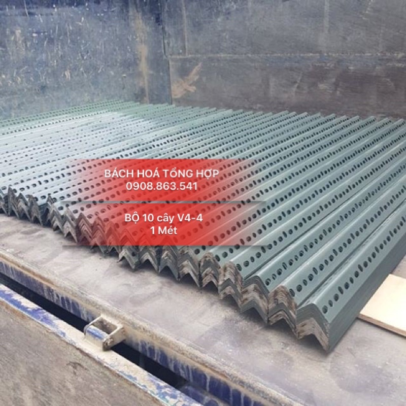 Bộ 10 Thanh Sắt V lỗ lắp ghép đa năng loại V40x40mm dài 1Mét