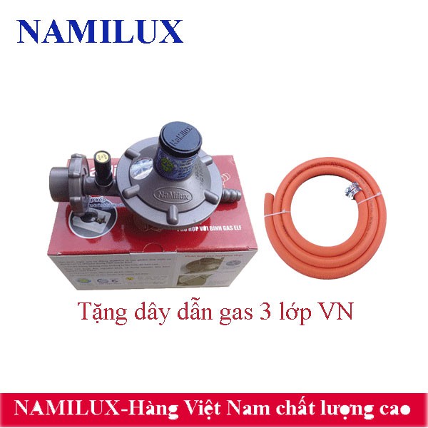 Van điều áp Namilux NA-337S/1, Sử dụng cho bình gas đỏ, tặng dây 3 lớp VN