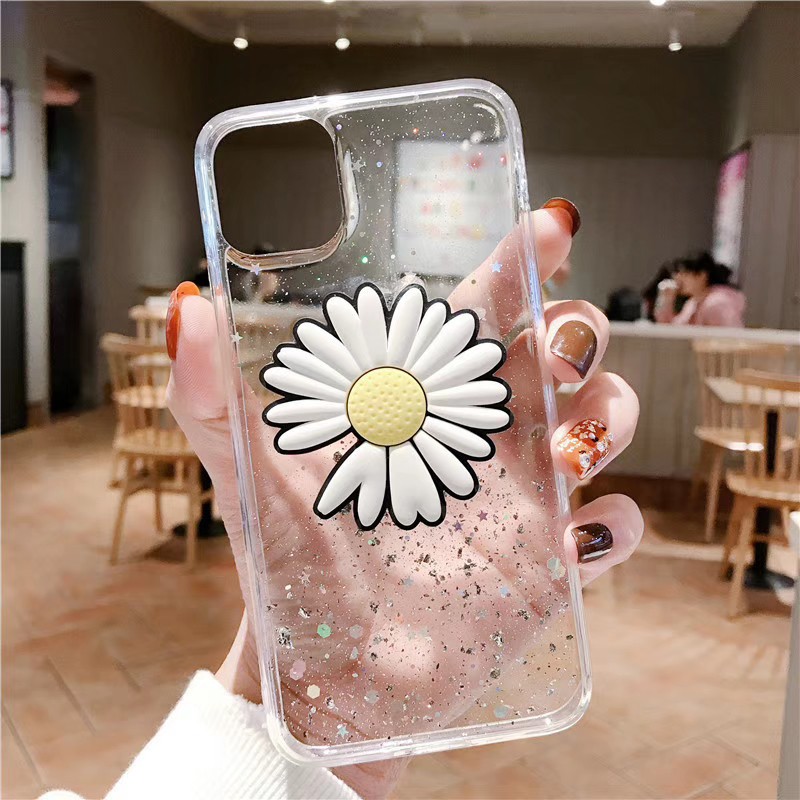 Ốp điện thoại TPU mềm in hình hoa cúc G-Dragon cho Samsung Galaxy S8 S9 S10 Plus Note 8 9 10 Pro