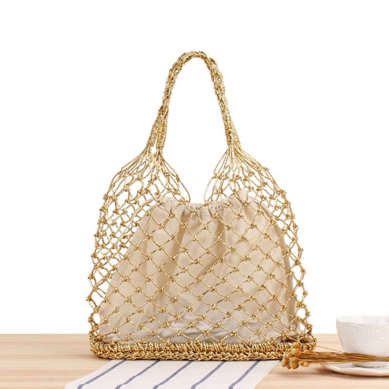 Túi Xách Bằng Sợi Rơm Cotton Thời Trang Mùa Hè Dành Cho Nữ