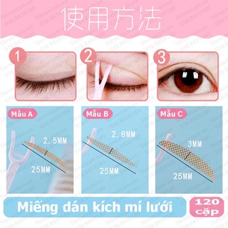 Miếng dán kích mí dạng lưới (có keo sẵn)