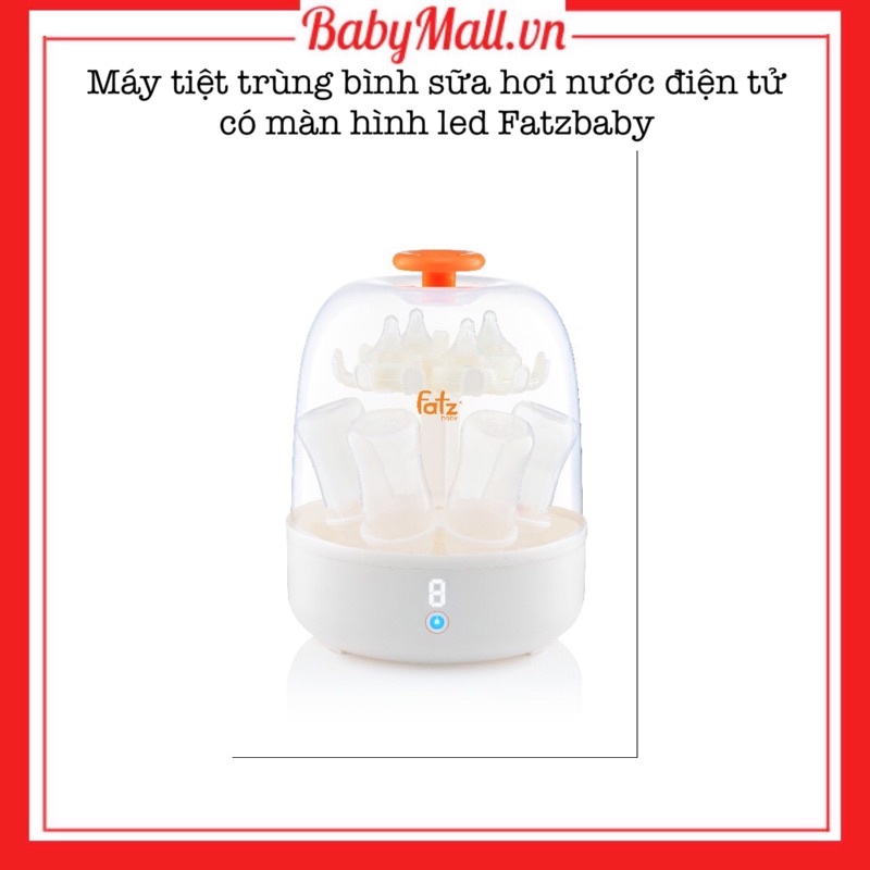 Máy Tiệt Trùng Bình Sữa Hơi Nước Điện Tử Có Màn Hình Led Fatzbaby FB4037SL